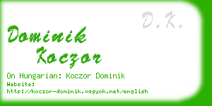 dominik koczor business card